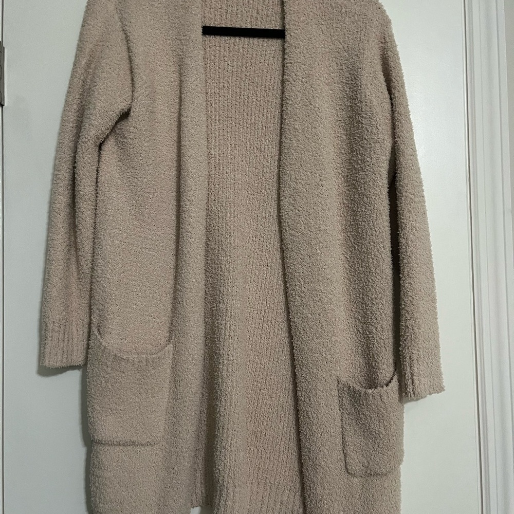 Cozy Cream Open-Front Sweater